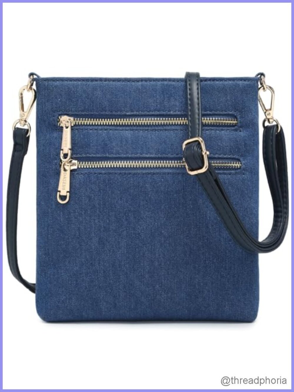 Small Crossbody Bag Lightweight Shoulder Purse Multi Zipper Pockets Phone